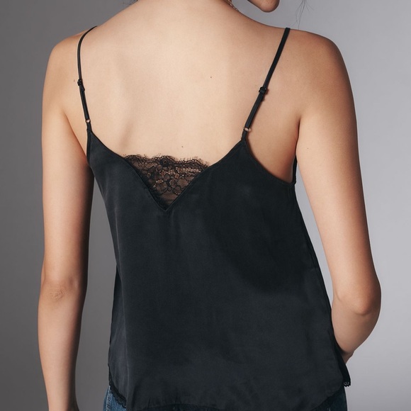 Anthropologie Lace-Trim Silk Cami - Picture 2 of 4